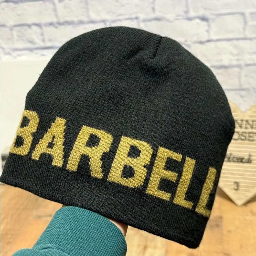 Black barbell Beanie